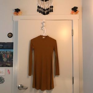 Forever 21 dark mustard/ caramel swing dress